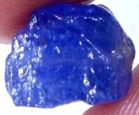 TANZANITE 12.60Cts.ROUGH NATURAL VIOLET BLUE SPECIMEN