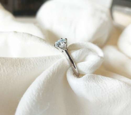 1.00 Carat Moissanite**GRA Certified**  VVSI/D Engagement Ring in Sterling Silver