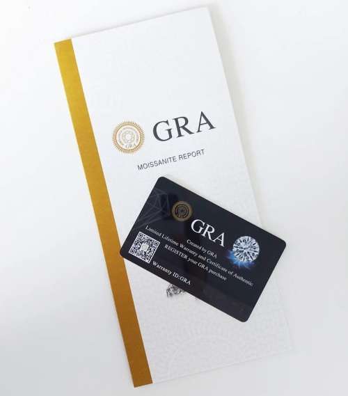 1.00 Carat Moissanite**GRA Certified**  VVSI/D Engagement Ring in Sterling Silver