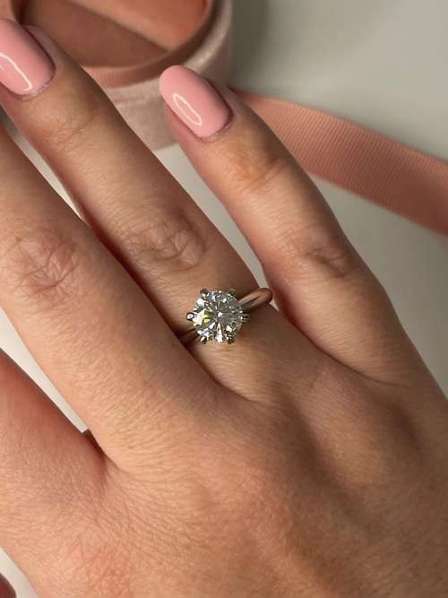 2.00 Carat Moissanite**GRA Certified**  VVSI/D Engagement Ring in Sterling Silver