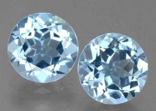 Baby Blue Topaz 1.59cts Round 7mm  Ravishing Colour and Full Fire! Brazil