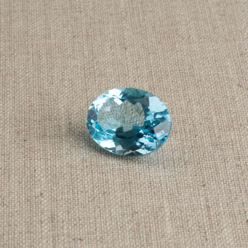 Baby Blue Topaz 3.11cts Oval 8x10mm  Ravishing Color and Full Fire! Brazil