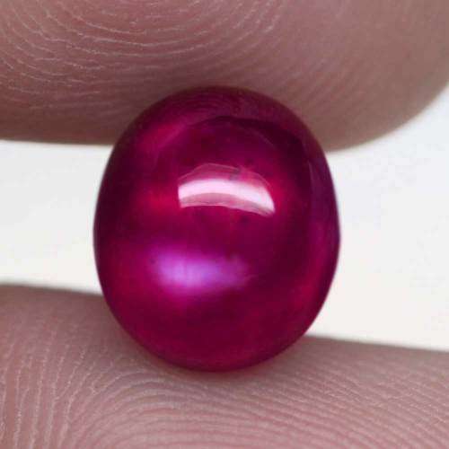 7.68Ct. Ruby  Big Oval Cabochon Pinkish Red Color Magnificent