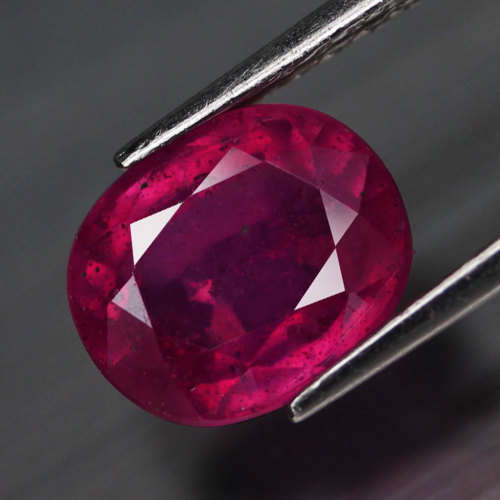 3.24Ct. Ruby  Oval Facet Pinkish Red Sparkling & Good Colour! Madagascar