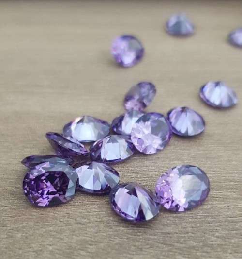 Amethyst Cubic Zirconia oval shape 7x9mm