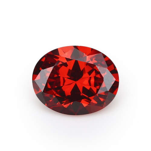 Garnet Red Cubic Zirconia Oval shape 7x9mm