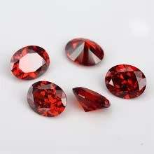 Garnet Red Cubic Zirconia Oval shape 7x9mm