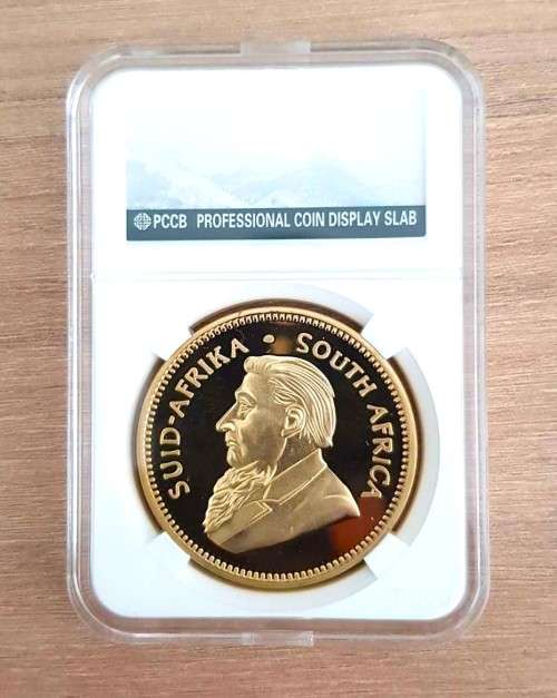 Krugerrand  South Africa  1OZ Gold Coin Paul Kruger-Replica Collectible W/ Acrylic Case