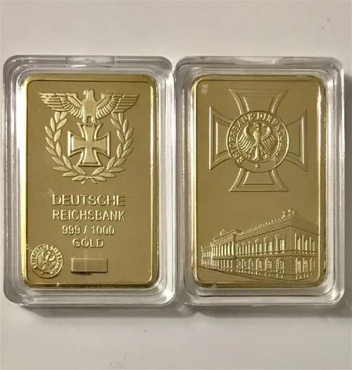 Deutsche Reichsbank 999/1000 Gold clad Bar-Souvenir  Bar