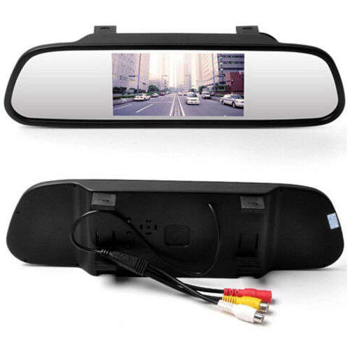 Car Rear View Parking Mirror 4.3` LCD Video Digital Color Monitor Display