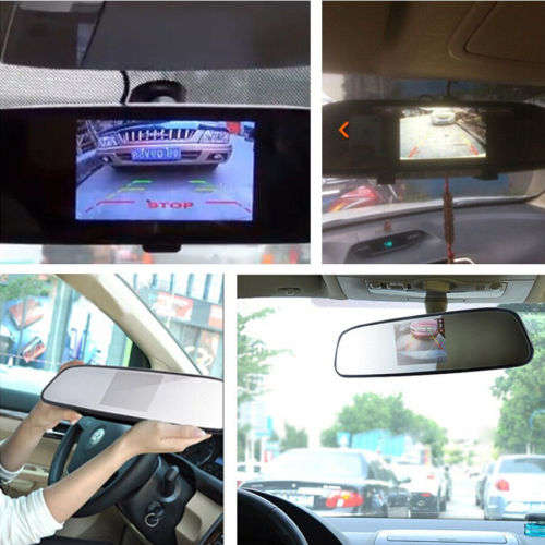 Car Rear View Parking Mirror 4.3` LCD Video Digital Color Monitor Display