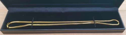 10K Yellow Gold 46cm -2.5mm Square Wheat Box Franco Chain Necklace
