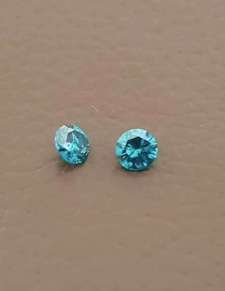 0.31Cts Diamond Fancy Blue Natural Loose **Pair**