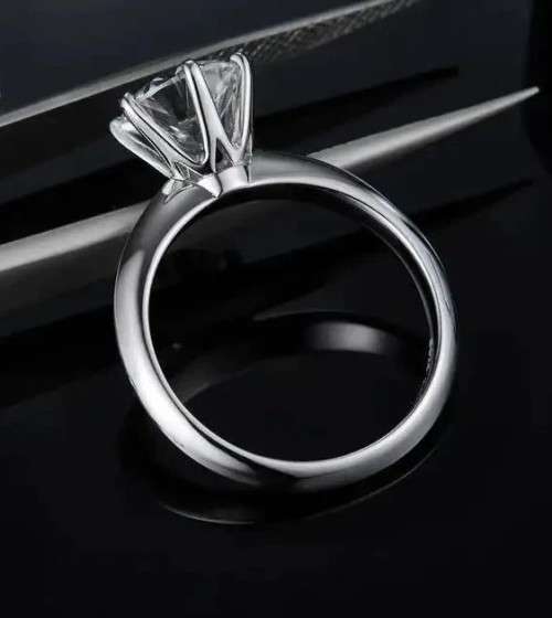 2.00 Carat Moissanite**GRA Certified**  VVSI/D Engagement Ring in Sterling Silver