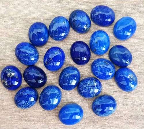 LAPIS LAZULI OVAL SHAPE GEMSTONES 10X12MM CABOCHON  NATURAL
