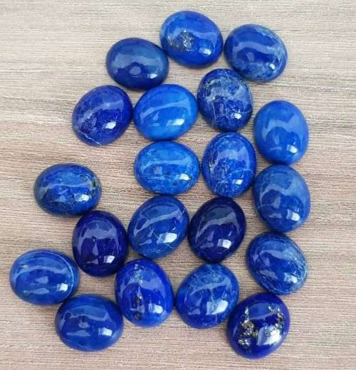 LAPIS LAZULI OVAL SHAPE GEMSTONES 10X12MM CABOCHON  NATURAL