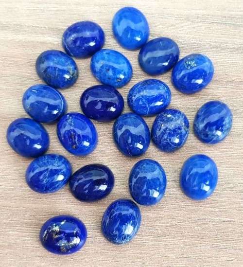 LAPIS LAZULI OVAL SHAPE GEMSTONES 10X12MM CABOCHON  NATURAL