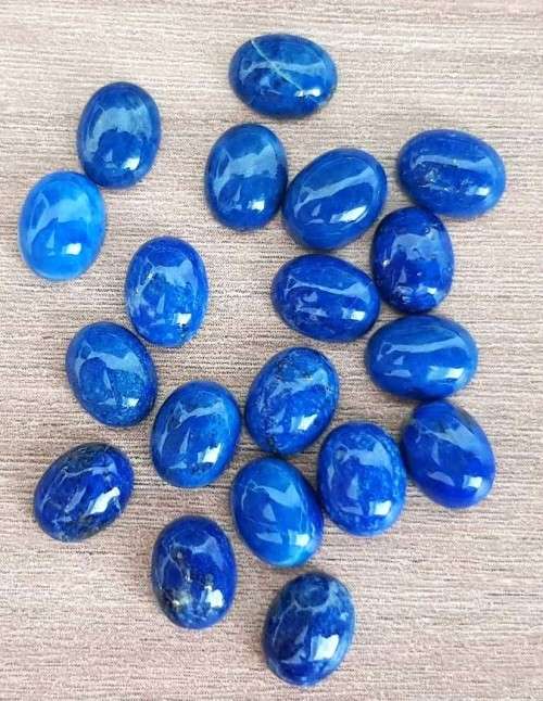 LAPIS LAZULI OVAL SHAPE GEMSTONES 7X9 MM CABOCHON  NATURAL