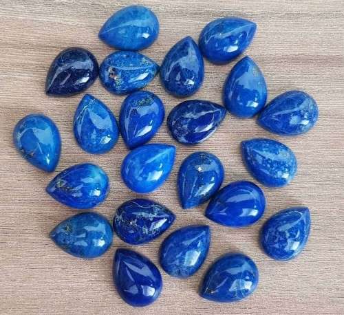 LAPIS LAZULI PEAR SHAPE GEMSTONES 10X14 MM CABOCHON  NATURAL