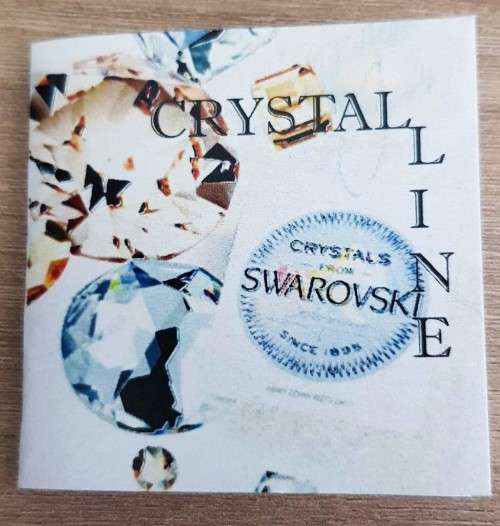 Swarovski Necklace Orange Pear cut Gold Plated  Link Chain