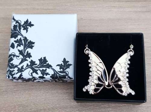 Swarovski Necklace Butterfly Gold Plated  Link Chain