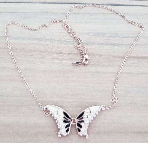 Swarovski Necklace Butterfly Gold Plated  Link Chain