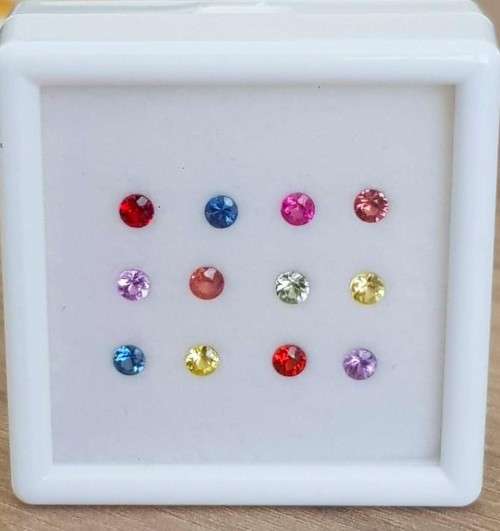 Sapphire Round 1.60cts 2.8mm 12 Pieces  Songea, Africa Beautiful! Fancy Colour