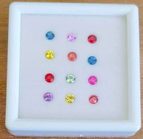 Sapphire Round 1.60cts 2.8mm 12 Pieces  Songea, Africa Beautiful! Fancy Colour