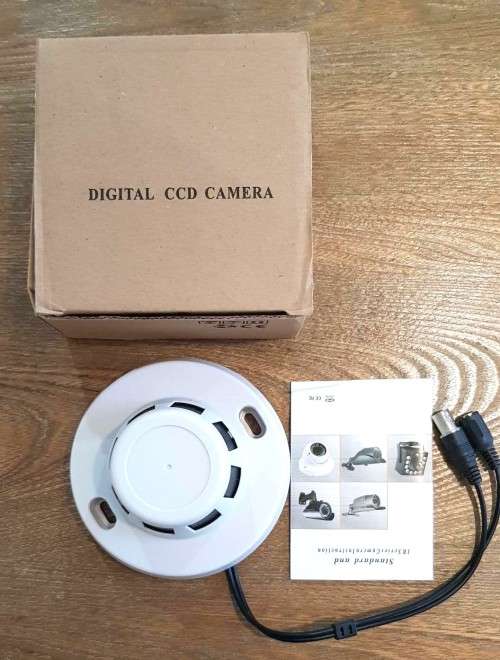 Smoke detector CCTV 450TVL 3.6 mm Camera