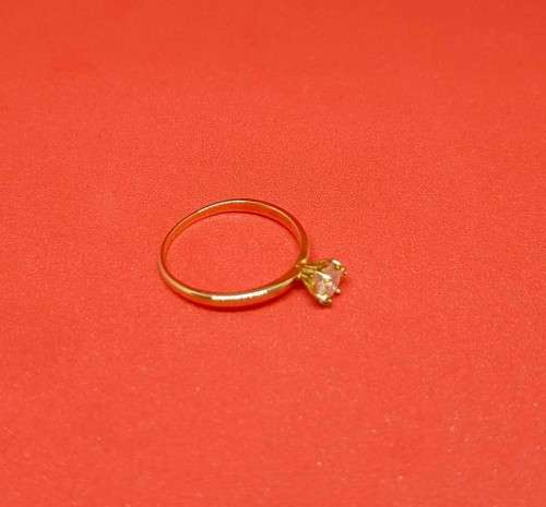 0.50cts Moisannite Solitaire Ring Round Cut 14KT **YELLOW GOLD**