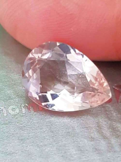6.14Cts PINK MORGANITE PEAR CUT**CERTIFIED** GEMSTONE! NATURAL