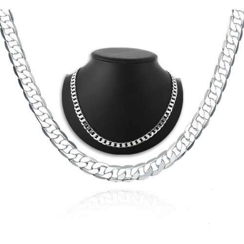 Classic chain 8MM 60cm silver Necklace jewellery