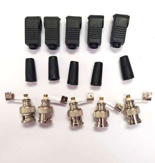 RG59 10Pack Screw Rubber BNC Connectors, Pack of 10