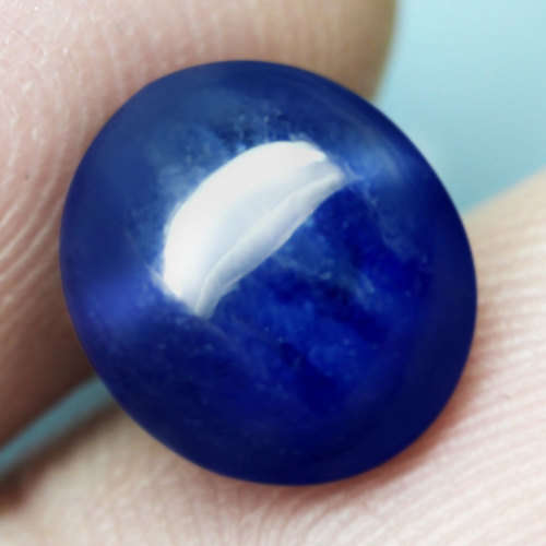5.57Ct. Natural Sapphire Cornflower Blue Oval Cabochon Madagascar Good Colour!