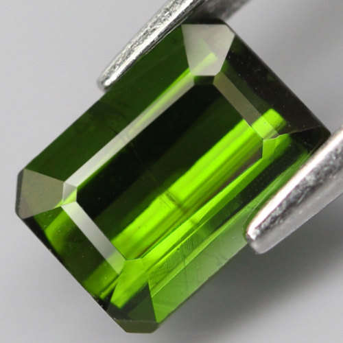 1.06Ct.  Tourmaline Green Emerald Cut Mozambique Gem Unheated Natural Ravishing!