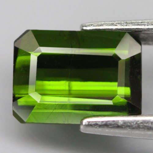 1.06Ct.  Tourmaline Green Emerald Cut Mozambique Gem Unheated Natural Ravishing!
