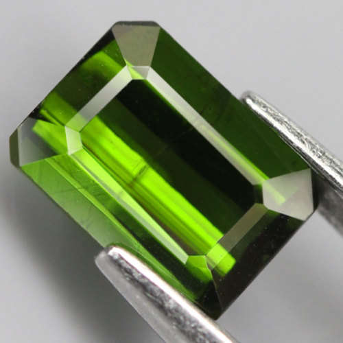 1.06Ct.  Tourmaline Green Emerald Cut Mozambique Gem Unheated Natural Ravishing!