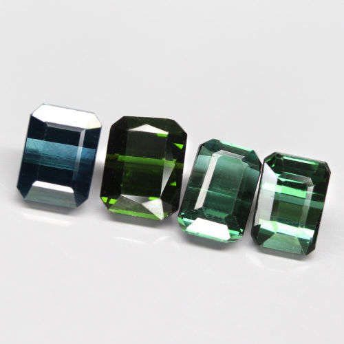 3.42Ct. Tourmaline Blue & Green Emerald Cut Mozambique Ravishing!Unheated Natural