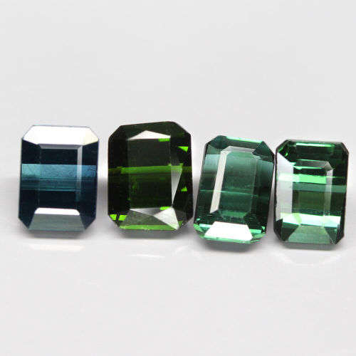 3.42Ct. Tourmaline Blue & Green Emerald Cut Mozambique Ravishing!Unheated Natural