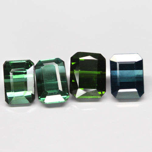 3.42Ct. Tourmaline Blue & Green Emerald Cut Mozambique Ravishing!Unheated Natural