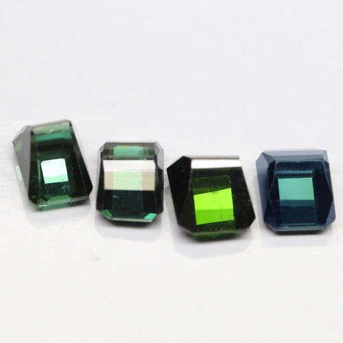 3.42Ct. Tourmaline Blue & Green Emerald Cut Mozambique Ravishing!Unheated Natural