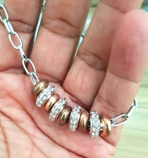 Swarovski Clasp Chain Bracelet  Gold Plated