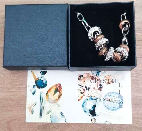 Swarovski Clasp Chain Bracelet  Gold Plated