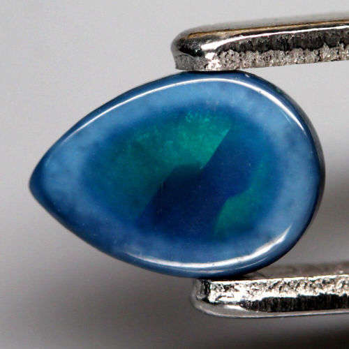 1.45Ct.  Opal Pear Cabochon Multi Colours Glittering Rainbow 3D! Ethiopian Natural