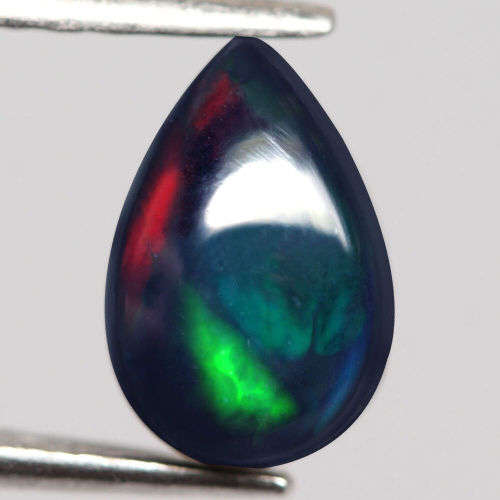 1.02Ct. Opal Pear Cabochon Multi Colours Glittering Rainbow 3D! Ethiopian Natural