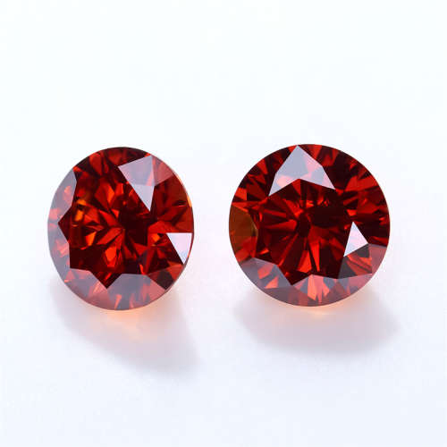 MOISSANITE Garnet Red 1CT  VVSI  ROUND **GRA Certified **BRILLIANT CUT