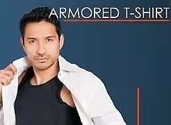 Bulletproof Concealable Body Armor Ultra Thin made with Kevlar T-shirt NIJ IIIA