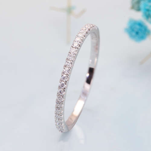 Moissanite  Wedding Band 0.15ctw 925 Sterling Silver**GRA Certified**  VVSI/D Moissanite