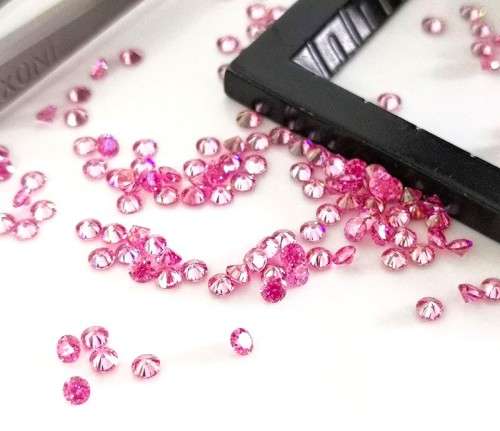 Moissanites Pink 3.00mm VVS1  0.10ct **1 Piece** Small Size Stones Loose
