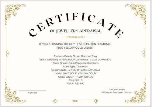 0.750ct TRILOGY  DESIGN DIAMOND RING ** YELLOW GOLD** LADIES STUNNING